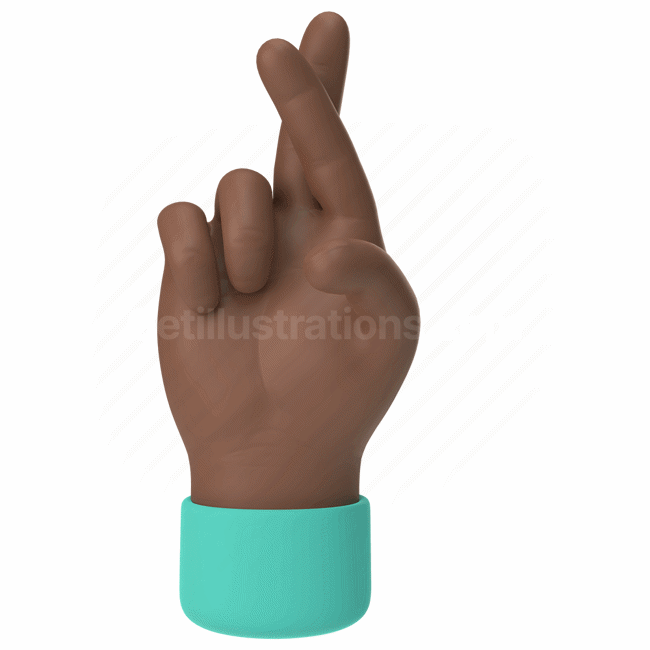 emoticon, emoji, sticker, gesture, crossed, fingers, dark